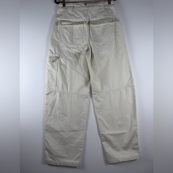 Woolrich × Target Women's Mid-Rise Barrel Leg Cargo Denim Pants Cream 2, 4 & 12 - Picture 6 of 15